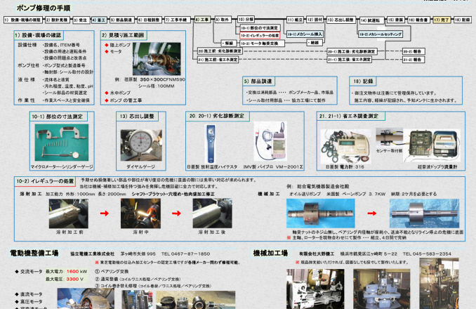 ポンプ修理の手順